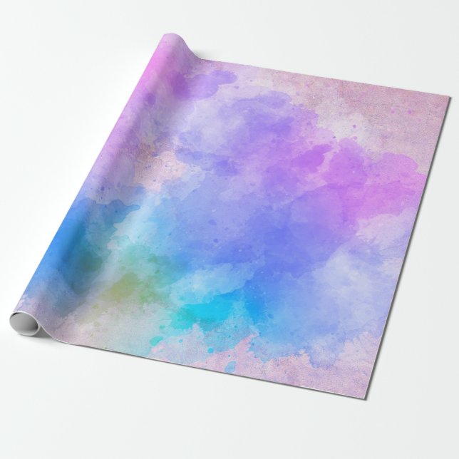 Background art abstract watercolor wrapping paper (Unrolled)
