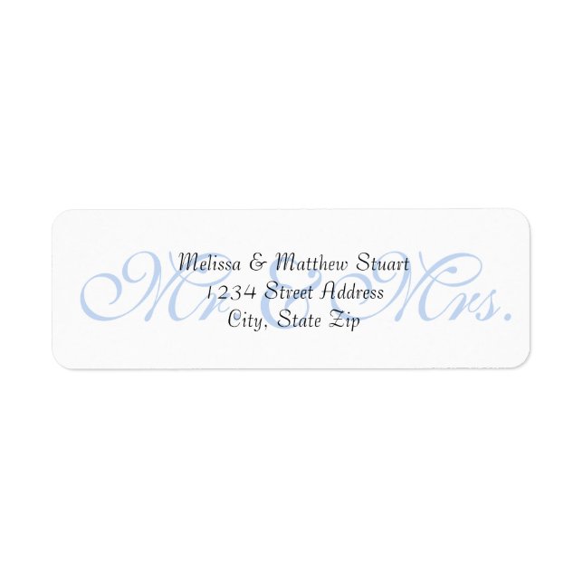 Background Blue - Return Address Labels (Front)