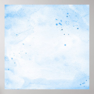 Background blue watercolor paper poster
