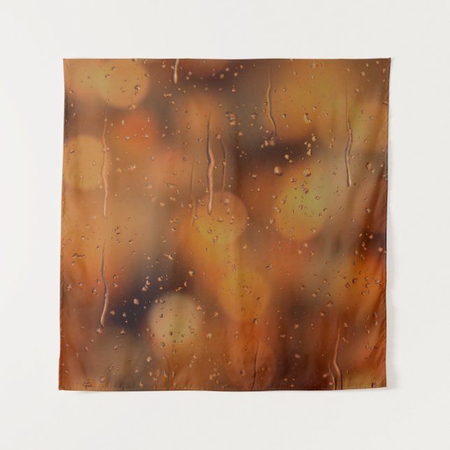 Background bokeh rain light blur tapestry (Front)