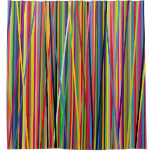 background bright and colourful made of stripesco shower curtain