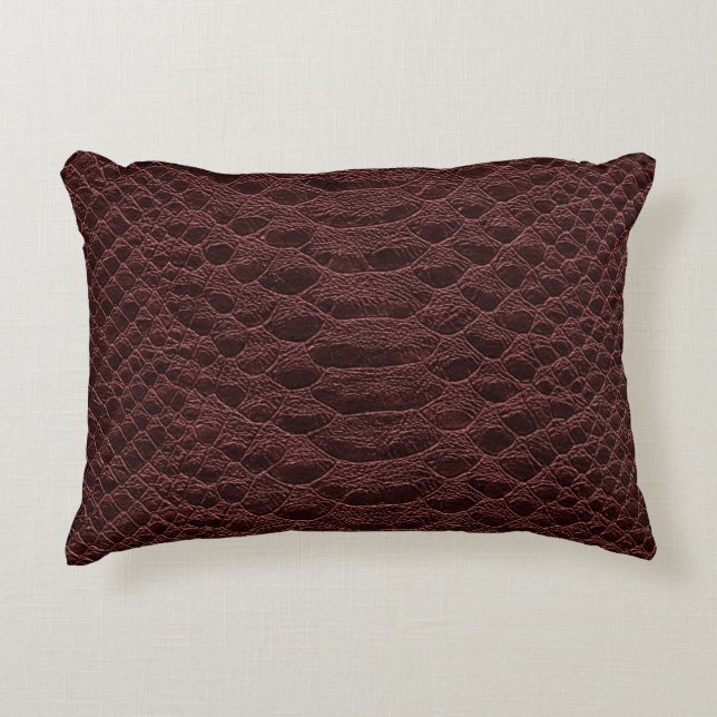 background - brown reptile leather texture - Croco Decorative Cushion (Front)