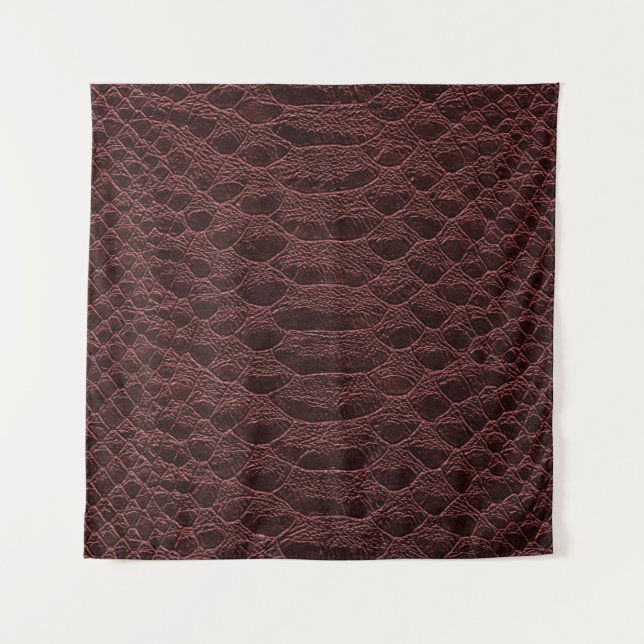 background - brown reptile leather texture - Croco Tapestry (Front)