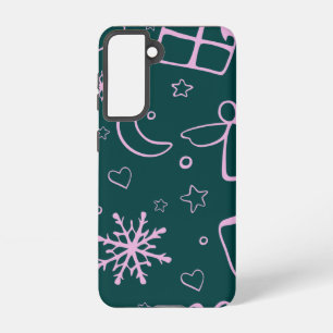 Background Card Celebration Christmas December Samsung Galaxy Case