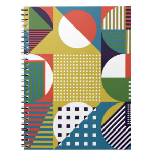 Background collected from geometric shapes in a si notebook