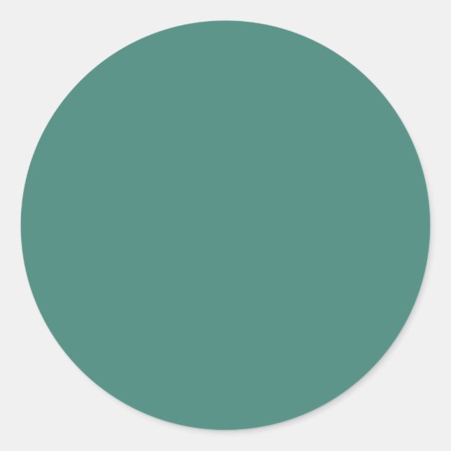 Background Colour - Jade Classic Round Sticker (Front)