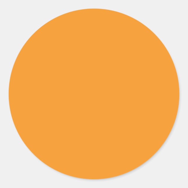 Background Colour - Orange Classic Round Sticker (Front)