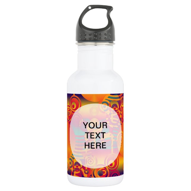 Background Composing - Modern Colourful Circle 532 Ml Water Bottle (Front)