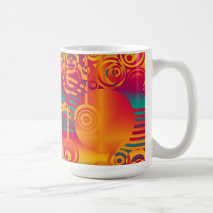 Background Composing - Modern Colourful Circle Coffee Mug