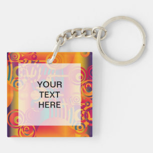 Background Composing - Modern Colourful Circle Key Ring