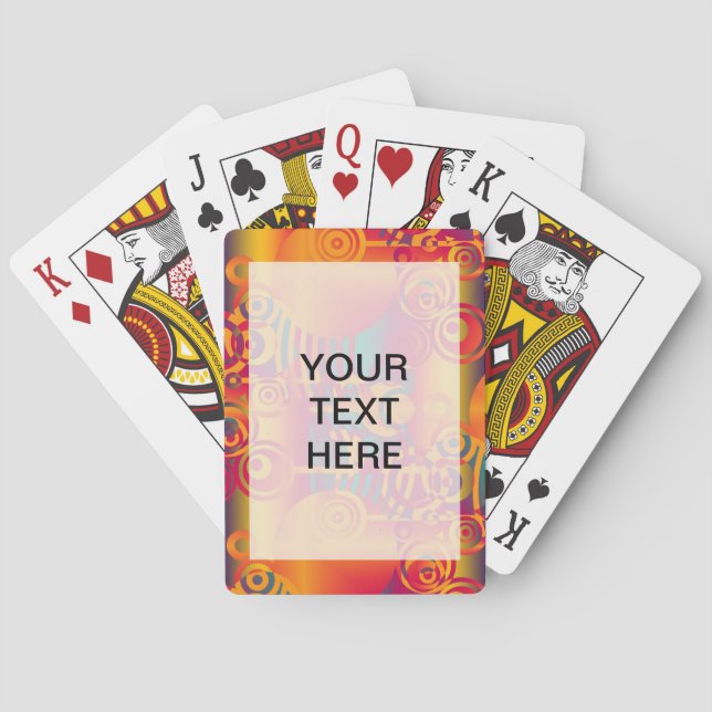 Background Composing - Modern Colourful Circle Playing Cards (Back)