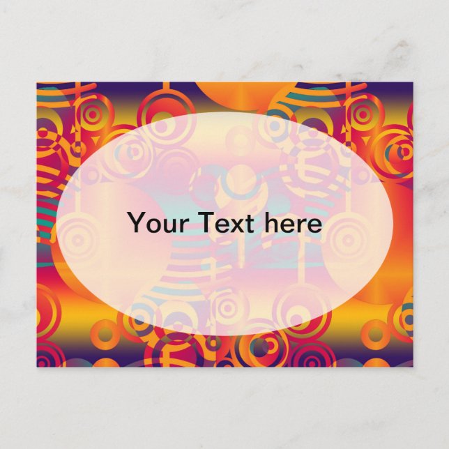 Background Composing - Modern Colourful Circle Postcard (Front)