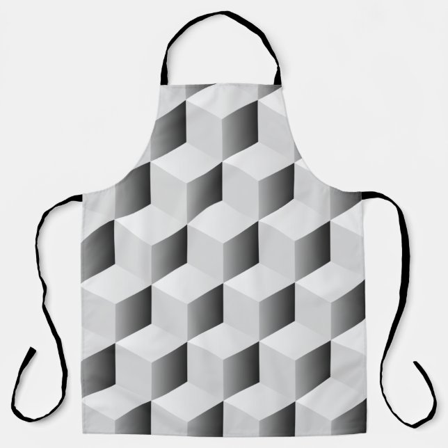 Background cube design isometric apron (Front)