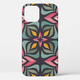 Background design - flowers and leaves. Nature orn iPhone 12 Case