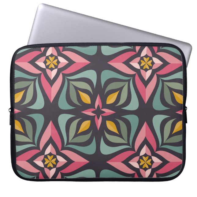 Background design - flowers and leaves. Nature orn Laptop Sleeve (Front)