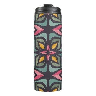 Background design - flowers and leaves. Nature orn Thermal Tumbler