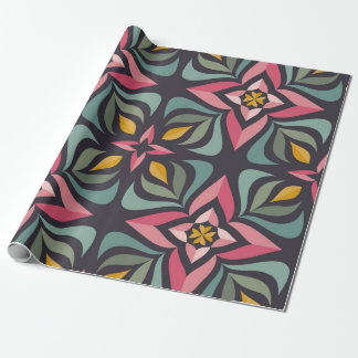 Background design - flowers and leaves. Nature orn Wrapping Paper
