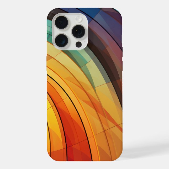Background design in rainbow colours iPhone case (Back)