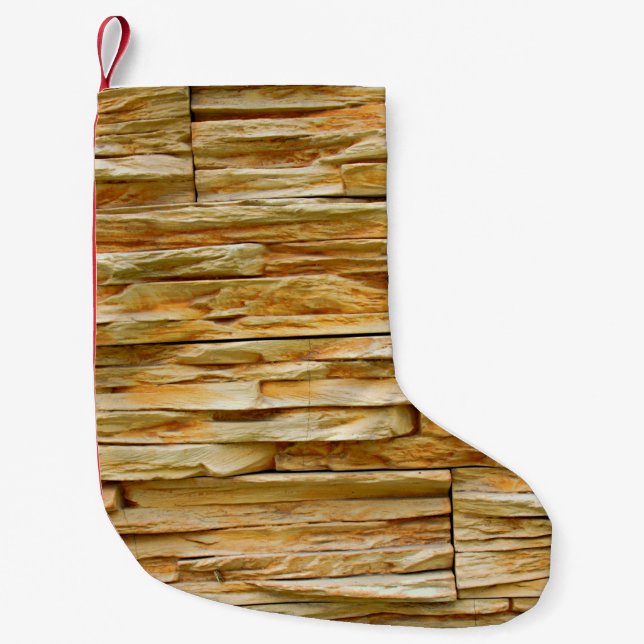 background from a natural stoneabstract, architect small christmas stocking (Front)