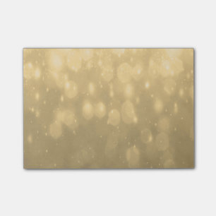 Background - Gold Bokeh Glitter Lights Post-it Notes