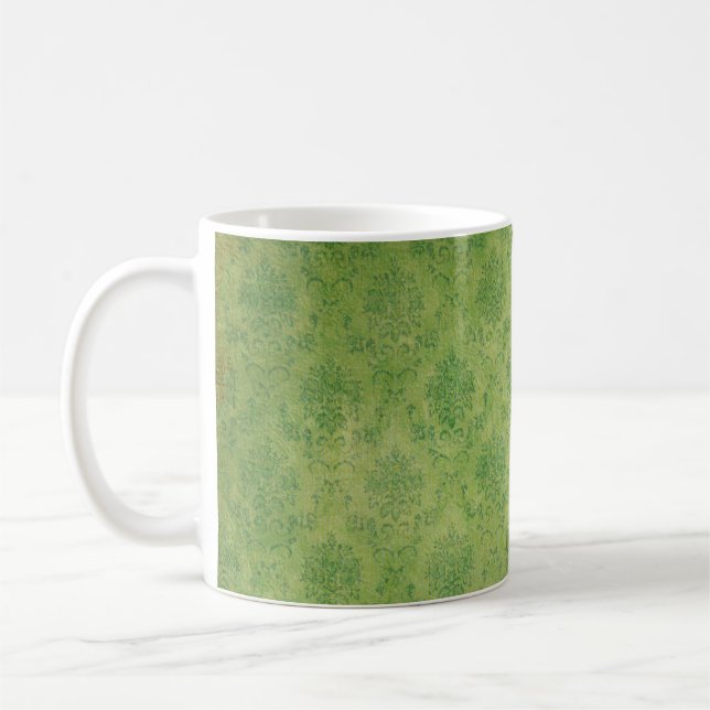 Background green template texture coffee mug (Left)