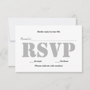 Background Grey Stencil - RSVP Response Card