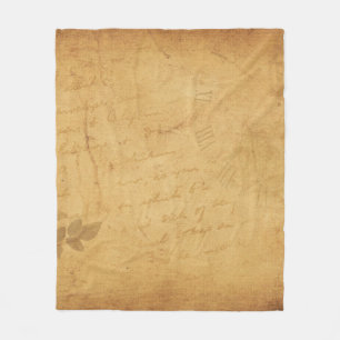 Background image flower writing fleece blanket