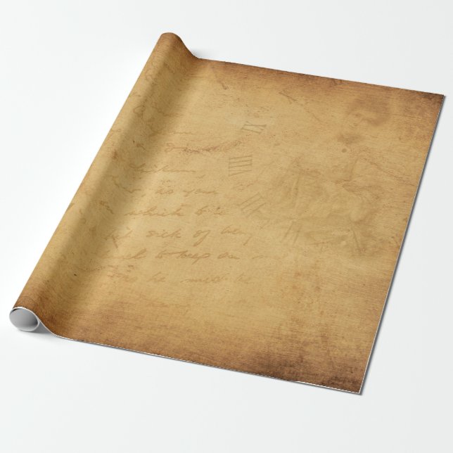 Background image flower writing wrapping paper (Unrolled)