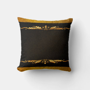 Background image gold frame floral cushion