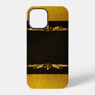Background image gold frame floral iPhone 12 case