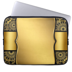 Background Image Gold Frame  Laptop Sleeve