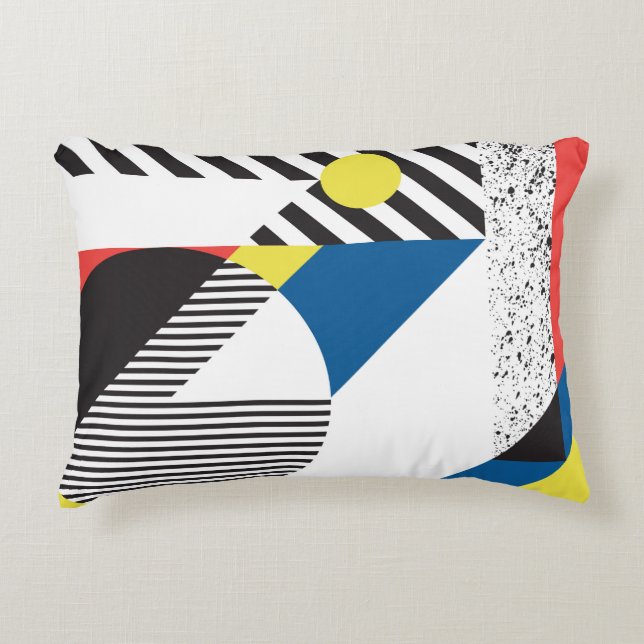 Background in retro modern style decorative cushion (Front)
