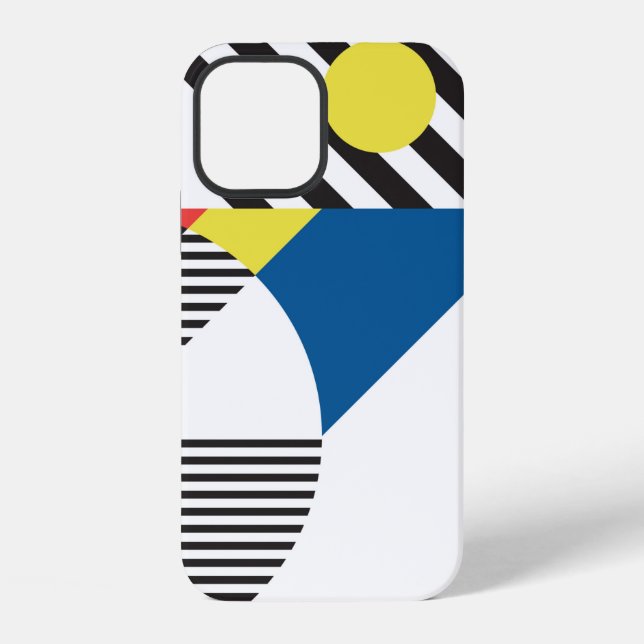 Background in retro modern style iPhone case (Back)