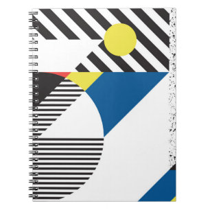 Background in retro modern style notebook