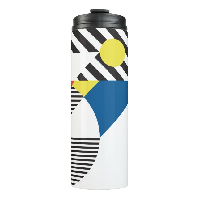 Background in retro modern style thermal tumbler (Front)