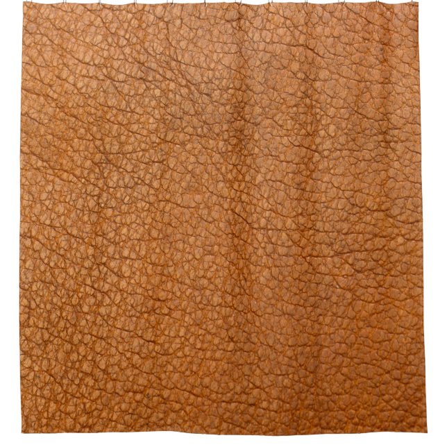 Background leather brown close up shower curtain (Front)
