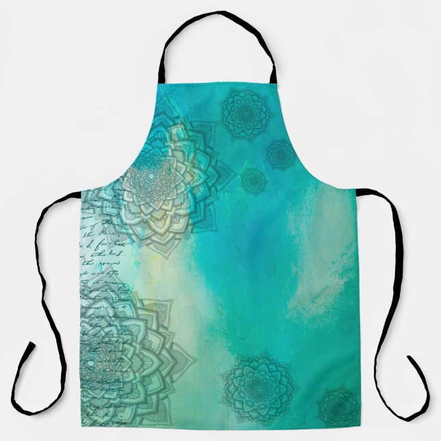 Background mandala grunge pattern apron (Front)