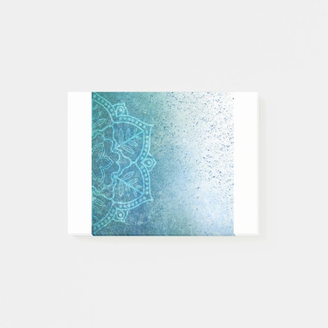Background Mandala Grunge Pattern Post-it Notes (Front)