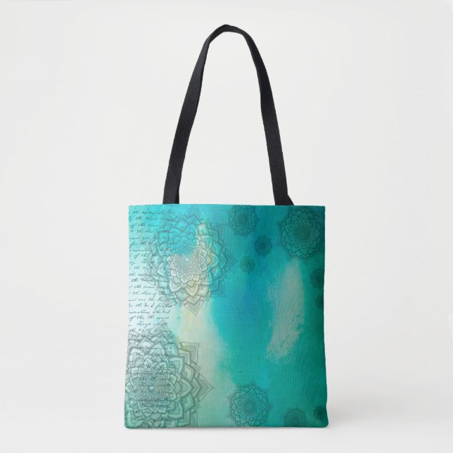 Background mandala grunge pattern tote bag (Front)