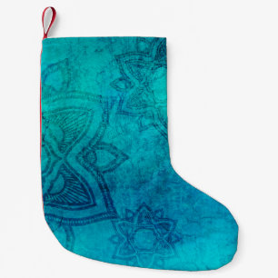 Background mandala grunge texture small christmas stocking