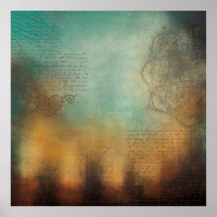 Background mandala text grunge poster