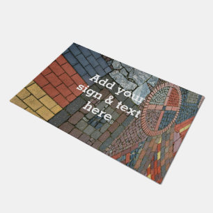 Background mix stones wall + your own ideas doormat