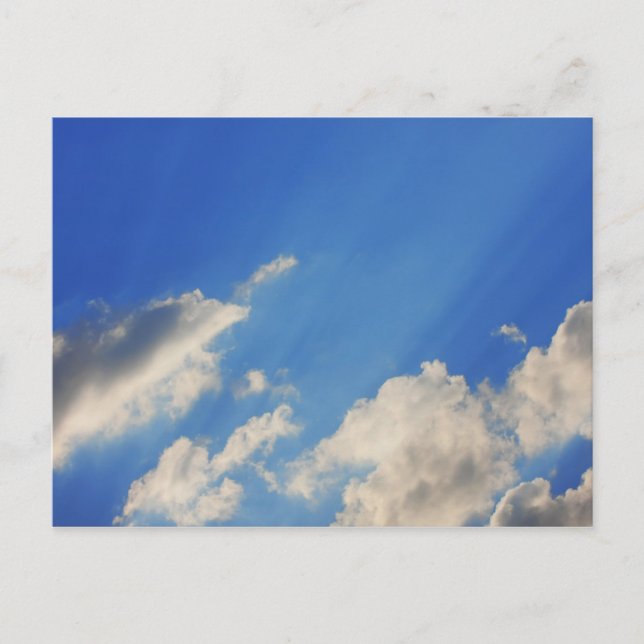 Background of blue sky. postcard (Front)