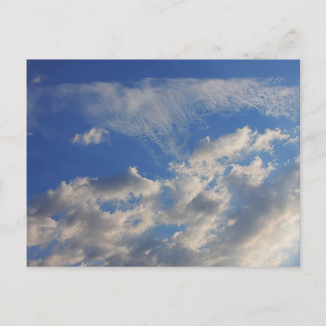 Background of blue sky. postcard (Front)