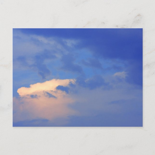 Background of blue sky. postcard (Front)