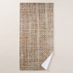 Background of burlap hessian bath towel