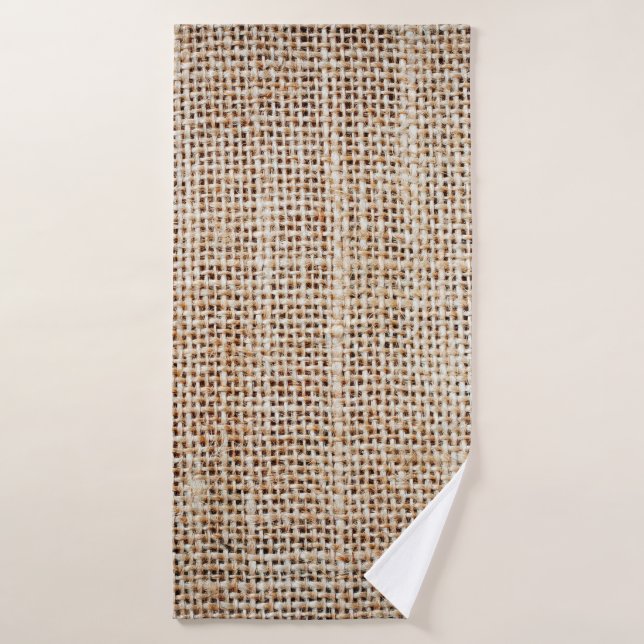 Background of burlap hessian  bath towel (Bath Towel)