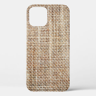 Background of burlap hessian iPhone 12 case
