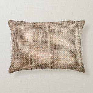 Background of burlap hessian decorative cushion