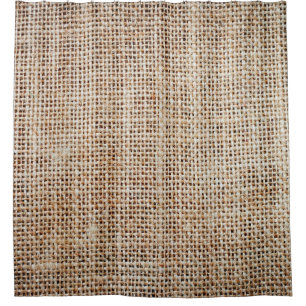 Background of burlap hessian  shower curtain